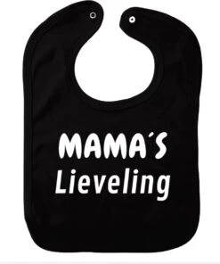 Bavoir Chéri De Maman - Zwart - Cadeau De Maternité - Cadeau De Baby Shower - Noël - Révélation Du Genre - Saint-Nicolas - Enceinte - Naissance - Bavoir Avec Bouton Poussoir