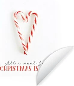 WallCircle - Stickers Muraux - Cercle Papier Peint - Noël - Snoep - Citation - 140x140 Cm - Cercle Mural - Auto Adhésif - Autocollant Rond Papier Peint