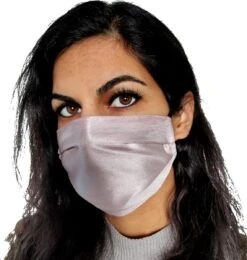 Masque Buccal En Satin Lavable | Champagne | Avec Du Coton | Masque Buccal En Soie | Noël