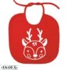 Bavoir Rouge Avec Une Image D'un Elk Câlin * Snoes * Cadeau De Maternité * Cadeau De Naissance * Noël De Bébé * Cadeau De Noël De Bébé -Jingle Bells Boutique 1156x1200 2
