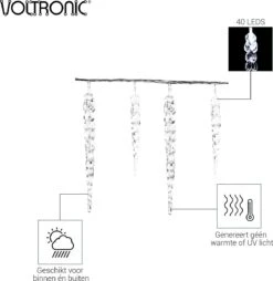 Voltronic Éclairage De Noël - Icicle Siècle Des Lumières - 40 Glaçons - Câble De 10,5 Mètres - Wit -Jingle Bells Boutique 1168x1200 1