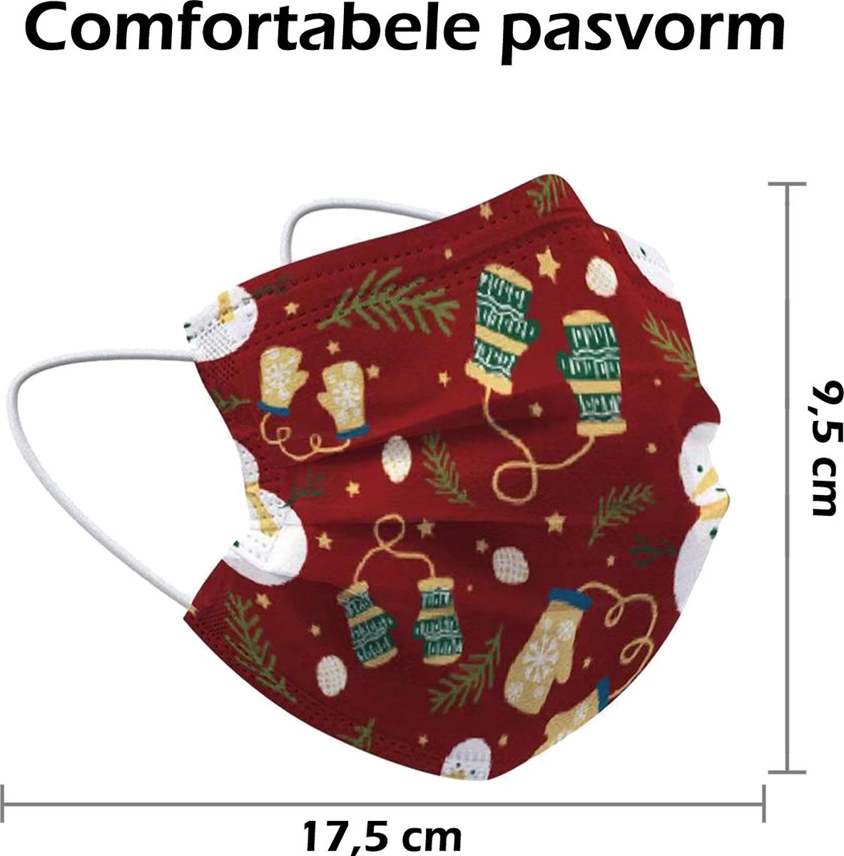 Masque Buccal De Noël Jetable Rouge - Masque Buccal Jetable Non Medisch Mitaines - Masque Buccal De Noël Jetable Universel - 250 Pièces 5 Masque Buccal De Noël Jetable Rouge - Masque Buccal Jetable Non Medisch Mitaines - Masque Buccal De Noël Jetable Universel - 250 Pièces – Image 3