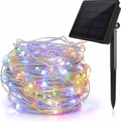 Dailyiled - Éclairage De Noël - Multicolore - 240 LED - Solar - 24m - Pour Intérieur Et Extérieur