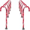 Candy Cane Éclairage De Noël - 10 Candy Canes - Y Compris Les épingles Au Chevilles De Sol