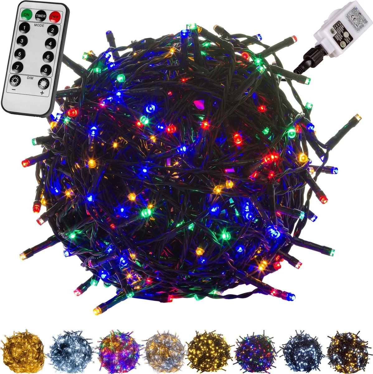 Éclairage De Noël Éclairage De Fête - Décorations De Noël Lumineuse - Éclairage De Noël Éclairage De Noël Extérieur - Pour Intérieur Et Extérieur - Avec Télécommande - 60 M - Multicolore 9 Éclairage De Noël Éclairage De Fête - Décorations De Noël Lumineuse - Éclairage De Noël Éclairage De Noël Extérieur - Pour Intérieur Et Extérieur - Avec Télécommande - 60 M - Multicolore – Image 7