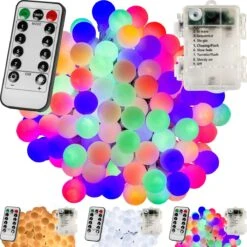 Éclairage De Fête De Fête - Éclairage De Noël De Jardin - Guirlandes Lumineuses - Lumières De Fête - Pour L'intérieur Et L'extérieur - Avec Télécommande - 5 M - Multicolore -Jingle Bells Boutique 1198x1200 9