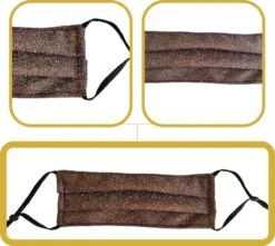 Masque à Paillettes Lavable | Or Foncé | Avec Du Coton | Masque De Bouche | Noël -Jingle Bells Boutique 1200x1075