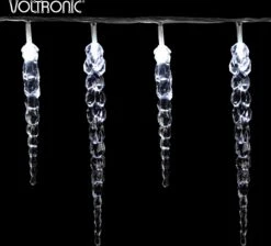 Voltronic Éclairage De Noël - Icicle Siècle Des Lumières - 40 Glaçons - Câble De 10,5 Mètres - Wit