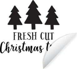 Citation Arbres De Noël Fraîchement Coupés Sur Fond Blanc Sticker Mural Cercle Mural - ⌀ 120 Cm - Peinture Ronde - Cercle Papier Peint - Cercle Mural - Cercle Vivant - Autocollant & Coupe Ronde -Jingle Bells Boutique 1200x1087