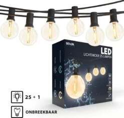 Guirlande Lumineuse Seventh Studio - LED - Guirlande Lumineuse Extérieure - Éclairage De Noël Extérieures - Guirlande Lumineuse - Câble Barbelé - Éclairage De Fête - Câble Barbelé Extérieur - 7,5 Mètres