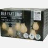 CHAÎNE LUMINEUSE AMPOULE - Lumières Blanc Chaud - 10 Lumières LED De 6,5 M De Long - Ambiance - Décoration- Ambiance De Noël - Guirlandes Lumineuses.