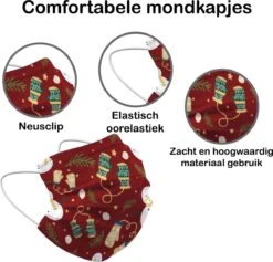Masque Facial Masque Facial Jetable De Noël Mondkapjes Faciaux Non Medisch Universels - Rouge X Mitaines - 250x -Jingle Bells Boutique 1200x1150 1