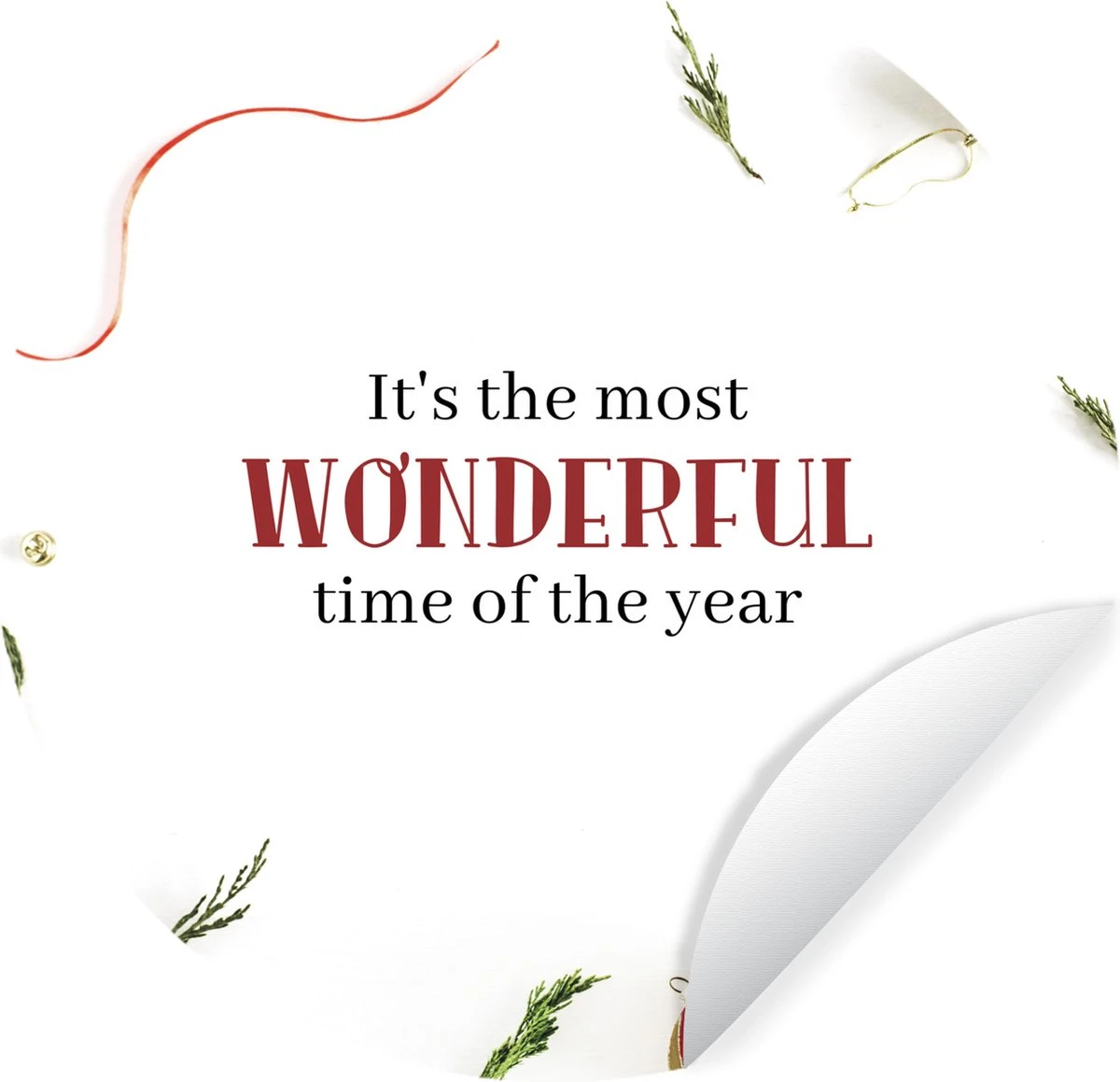 WallCircle - Stickers Muraux - Cercle Papier Peint - Noël - Hiver - Citation - 100x100 Cm - Cercle Mural - Auto Adhésif - Sticker Papier Peint Rond XXL 3 WallCircle - Stickers Muraux - Cercle Papier Peint - Noël - Hiver - Citation - 100x100 Cm - Cercle Mural - Auto Adhésif - Sticker Papier Peint Rond XXL