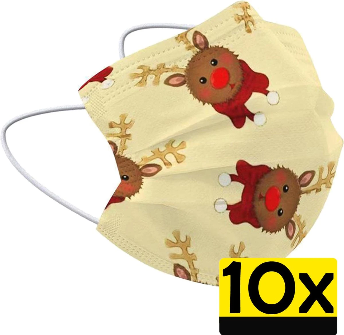 Masque Buccal De Noël Masque Buccal Jetable Renne Non Medisch Jaune - 10 Pièces 3 Masque Buccal De Noël Masque Buccal Jetable Renne Non Medisch Jaune - 10 Pièces