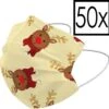 Masque Buccal Masque Buccal Jetable Noël Renne Universel Non Medisch - 50x