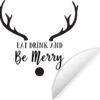 Citation Eat Drink And Be Merry Décoration Murale Noël Noir Sur Blanc Sticker Mural Cercle Mural - 80x80 Cm - Peinture Ronde - Cercle Papier Peint - Cercle Mural - Cercle Vivant - Autocollant & Coupe Ronde -Jingle Bells Boutique 1200x1171 1