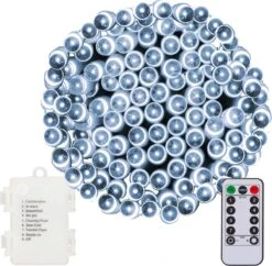 Lumières De Éclairage De Noël Springos | 10.5m | Batterie | Télécommande | 100 LED | Blanc Froid 26 Lumières De Éclairage De Noël Springos | 10.5m | Batterie | Télécommande | 100 LED | Blanc Froid -Jingle Bells Boutique 1200x1174 6