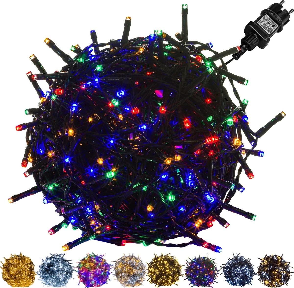 Éclairage De Noël Lumineuse - Éclairage De Fête Lumineuse - Éclairage De Noël Éclairage De Noël Extérieur - Pour Décorations De Noël Et Extérieur - 10 M - Multicolore 4 Éclairage De Noël Lumineuse - Éclairage De Fête Lumineuse - Éclairage De Noël Éclairage De Noël Extérieur - Pour Décorations De Noël Et Extérieur - 10 M - Multicolore – Image 2