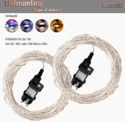 Éclairage De Noël Lumineuse - Décorations De Noël Lumineuse - Éclairage De Noël Éclairage De Noël Extérieur - Set De 2 Pièces - Pour Intérieur Et Extérieur - 5 M - Blanc Froid -Jingle Bells Boutique 1200x1177 13