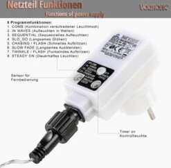 Éclairage De Fête De Fête - Éclairage De Noël De Jardin - Guirlandes Lumineuses - Lumières De Fête - Pour L'intérieur Et L'extérieur - Avec Télécommande - 10 M - Blanc Froid -Jingle Bells Boutique 1200x1177 38