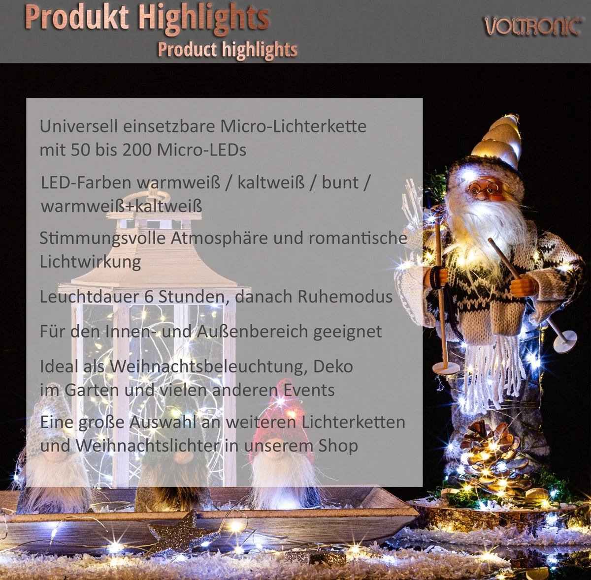 Éclairage De Noël Décorations De Noël - Éclairage De Noël Éclairage De Noël Extérieur - Set De 2 Pièces - Sur Batterie - Pour Intérieur Et Extérieur - 20 M - Multicolore 4 Éclairage De Noël Décorations De Noël - Éclairage De Noël Éclairage De Noël Extérieur - Set De 2 Pièces - Sur Batterie - Pour Intérieur Et Extérieur - 20 M - Multicolore – Image 2