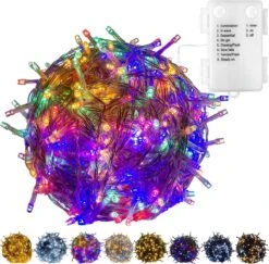 Éclairage De Noël Lumineuse - Éclairage De Fête Lumineuse - Éclairage De Noël Éclairage De Noël - Pour Décorations De Noël Et Extérieur - Sur Batterie - 10 M - Multicolore -Jingle Bells Boutique 1200x1182 13