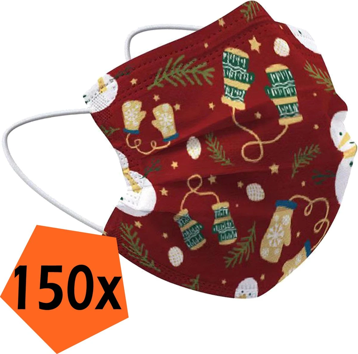 Masque Buccal De Noël Jetable Rouge - Masque Buccal Jetable Non Medisch Mitaines - Masque Buccal De Noël Jetable Universel - 150 Pièces 3 Masque Buccal De Noël Jetable Rouge - Masque Buccal Jetable Non Medisch Mitaines - Masque Buccal De Noël Jetable Universel - 150 Pièces
