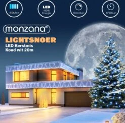 Lumières De Éclairage De Noël Monzana 200 LED - Avec Télécommande - Wit Froid -Jingle Bells Boutique 1200x1185 8