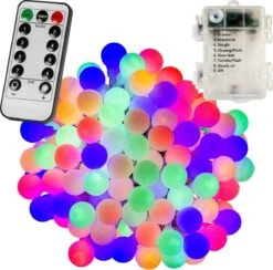 Éclairage De Fête De Fête - Éclairage De Noël De Jardin - Guirlandes Lumineuses - Lumières De Fête - Pour L'intérieur Et L'extérieur - Avec Télécommande - 20 M - Multicolore