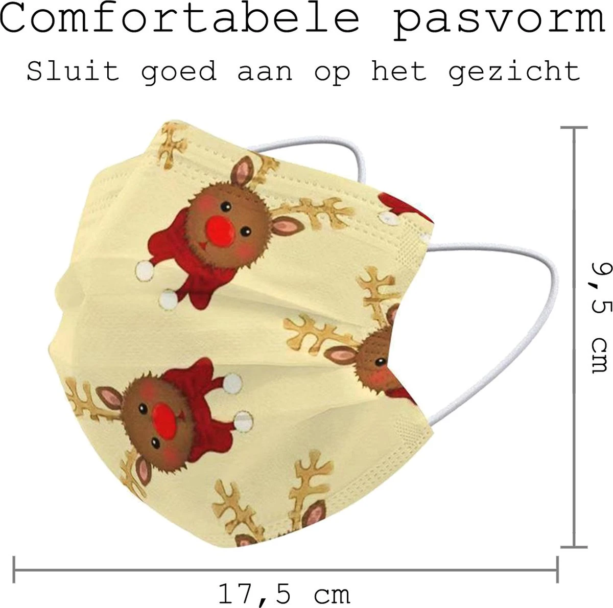 Masque Buccal De Noël Masque Buccal Jetable Noël Universel - Mondkap Jetable Non Medisch Renne 4 Masque Buccal De Noël Masque Buccal Jetable Noël Universel - Mondkap Jetable Non Medisch Renne – Image 2