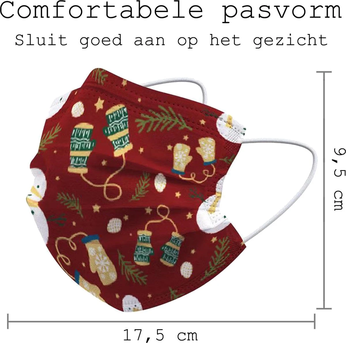 Mouthmask Noël Mouthmask Noël Universal - Mondkap Jetables Non Medisch Mitaines 4 Mouthmask Noël Mouthmask Noël Universal - Mondkap Jetables Non Medisch Mitaines – Image 2