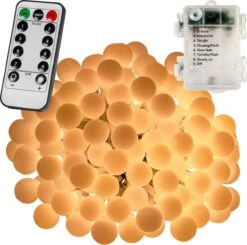 Éclairage De Fête De Fête - Éclairage De Noël De Jardin - Guirlandes Lumineuses - Lumières De Fête - Pour L'intérieur Et L'extérieur - Avec Télécommande - 10 M - Blanc Chaud