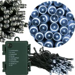 Lumières De Éclairage De Noël Springos | 10.5m | Batterie | 100 LED | Blanc Froid -Jingle Bells Boutique 1200x1196 22