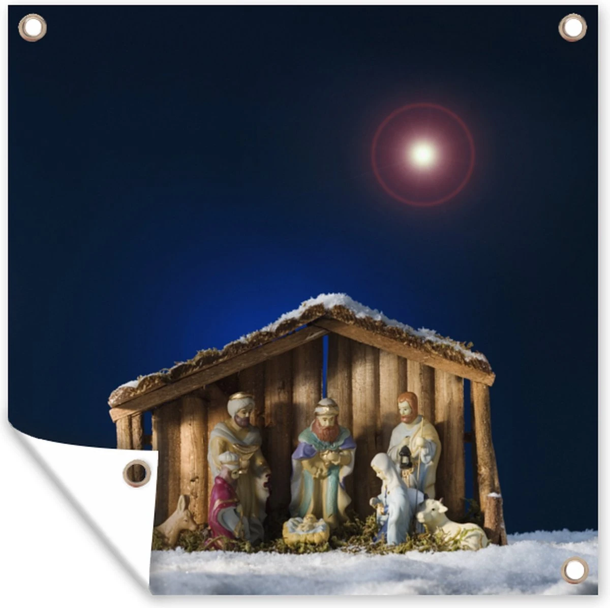 Crèche De Noël Sous Une étoile Lumineuse Affiche De Jardin En Vrac 100x100 Cm - Toile De Jardin / Toile D'extérieur / Peintures Pour L'extérieur (décoration De Jardin) 11 Crèche De Noël Sous Une étoile Lumineuse Affiche De Jardin En Vrac 100x100 Cm - Toile De Jardin / Toile D'extérieur / Peintures Pour L'extérieur (décoration De Jardin) – Image 9