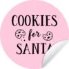 Quote Cookies For Santa Décoration Murale Noël Pastel Rose Sticker Mural Cercle Mural - 50x50 Cm - Peinture Ronde - Cercle De Papier Peint - Cercle Mural - Cercle Vivant - Autocollant Et Découpe Ronde -Jingle Bells Boutique 1200x1200 103