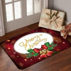 Tapis De Noël, Antidérapant, Pour Chambre, Couloir, Salon, Sol, Cuisine, Salle De Bain, Tapis, Décoration De Noël (C)