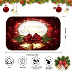 Tapis De Noël, Antidérapant, Pour Chambre, Couloir, Salon, Sol, Cuisine, Salle De Bain, Tapis, Décoration De Noël (C) -Jingle Bells Boutique 1200x1200 109