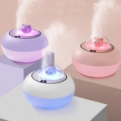 Pet Pussy Diffuseur Rose - Humidificateur Chambre De Bébé - Chambre D'enfant - Chambre De Bébé - Humidificateur Avec Siècle Des Lumières - Veilleuse - Cadeau Enfant - Sinterklaas - Noël - Nébuliseur Incl. Filtres Extra -Jingle Bells Boutique 1200x1200 142