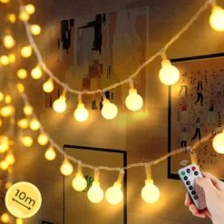 Apaiser Les Éclairage De Noël à L'extérieur Et à L'intérieur - Guirlandes Lumineuses - Guirlandes Lumineuses - Guirlandes Lumineuses - Guirlandes Lumineuses - LED Wit Chaud - 10 Mètres - Étanche