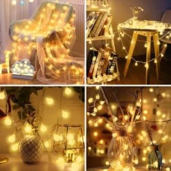 Apaiser Les Éclairage De Noël à L'extérieur Et à L'intérieur - Guirlandes Lumineuses - Guirlandes Lumineuses - Guirlandes Lumineuses - Guirlandes Lumineuses - LED Wit Chaud - 10 Mètres - Étanche -Jingle Bells Boutique 1200x1200 183