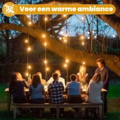 Cordon Lumineux Homèlle - 15 LED - 15 Mètres - Blanc Chaud - Eclairage De Jardin - Eclairage De Éclairage De Noël - Eclairage Éclairage Extérieur - Guirlande Lumineuse - Guirlande Lumineuse - Transparent -Jingle Bells Boutique 1200x1200 191