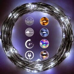 Éclairage De Noël Lumineuse - Décorations De Noël Lumineuse - Éclairage De Noël Éclairage De Noël Extérieur - Set De 2 Pièces - Pour Intérieur Et Extérieur - 5 M - Blanc Froid -Jingle Bells Boutique 1200x1200 213