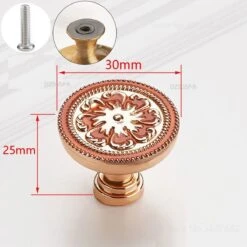 5 Pièces Bouton De Meuble Vintage - Or Brun - 3*2,5 Cm - Poignée De Meuble - Bouton Pour Armoire, Porte, Tiroir, Armoire De Cuisine - Noël - Cadeau De Noël