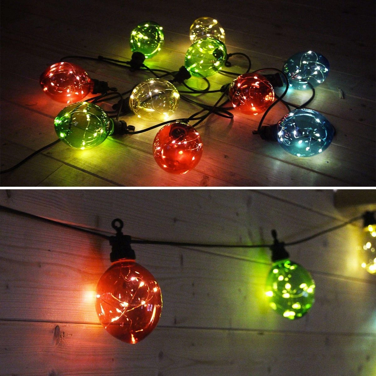 MORPHEE - Guirlande De Noël Extérieur Avec 10 Ampoules, 100 LED, Alimentée Par Batterie, Fonction Minuterie, 8 Modes, 4,5 M De Long 3 MORPHEE - Guirlande De Noël Extérieur Avec 10 Ampoules, 100 LED, Alimentée Par Batterie, Fonction Minuterie, 8 Modes, 4,5 M De Long