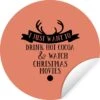 Citation De Noël Je Veux Juste Boire Du Chocolat Chaud Avec Un Fond Orange-marron Papier Peint Cercle Mural - 50x50 Cm - Peinture Ronde - Cercle De Papier Peint - Cercle Mural - Cercle Vivant - Autocollant Et Découpe Ronde -Jingle Bells Boutique 1200x1200 31