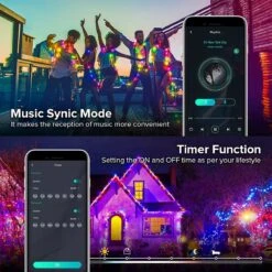 XLight - Éclairage De Noël RVB De 20 Mètres - Télécommande Incluse - Bluetooth Et Application 20 XLight - Éclairage De Noël RVB De 20 Mètres - Télécommande Incluse - Bluetooth Et Application -Jingle Bells Boutique 1200x1200 362