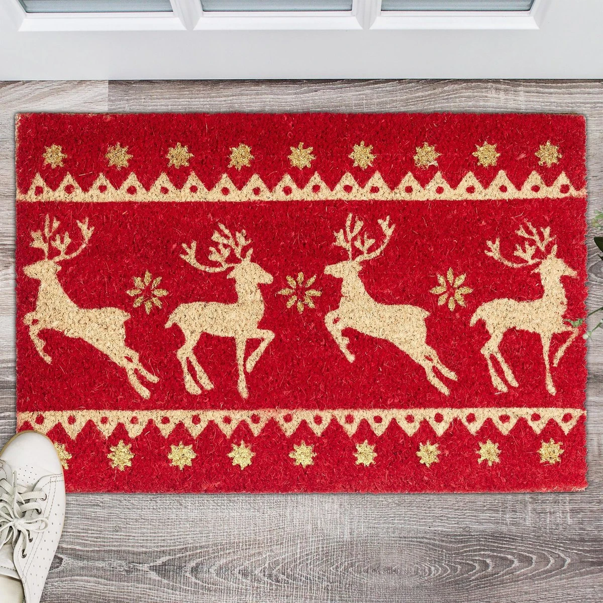 Relaxdays - Paillasson De Noël - Tapis De Pied De Renne - Tapis De Noix De Coco - Noël - Noël 6 Relaxdays - Paillasson De Noël - Tapis De Pied De Renne - Tapis De Noix De Coco - Noël - Noël – Image 4