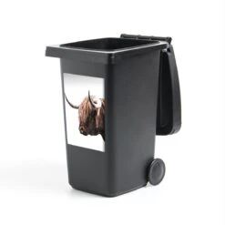 Autocollant De Conteneur Highlander écossaisIllustrations De Noël - Highlander écossais Aux Longues Cornes