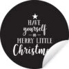 Citation De Noël Passez Un Joyeux Petit Noël Avec Un Fond Noir Sticker Papier Peint Cercle Mural - 50x50 Cm - Peinture Ronde - Cercle Papier Peint - Cercle Mural - Cercle Vivant - Autocollant Et Découpe Ronde