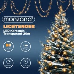 Lumières De Éclairage De Noël Monzana 200 LED - Avec Télécommande - Wit Chaud -Jingle Bells Boutique 1200x1200 506